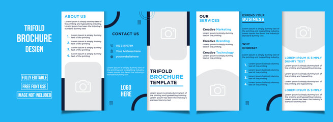 Creative business trifold brochure template