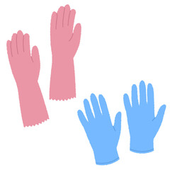 ゴム手袋のイラスト
