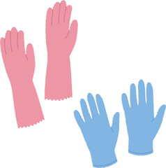 Obraz premium ゴム手袋のイラスト