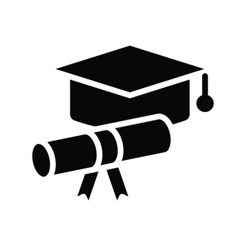 Diploma Vector Solid Icons. Simple stock illustration stock