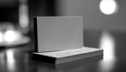 Blank business card mockup isolated 3d rendering, neutral background