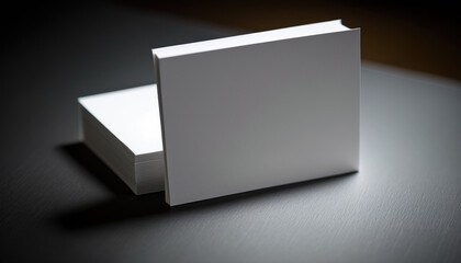 Blank business card mockup isolated 3d rendering, neutral background
