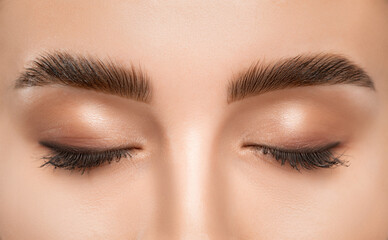 The make-up artist does Long-lasting styling of the eyebrows and will color the eyebrows. Eyebrow...