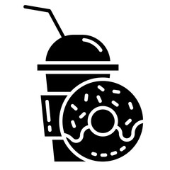 drink and donut icon
