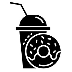 drink and donut icon