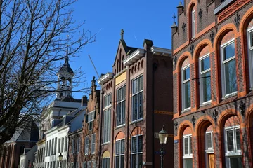 Fototapeten Historic buildings located along Het Zand street in Amersfoort, Utrecht, Netherlands © Christophe Cappelli
