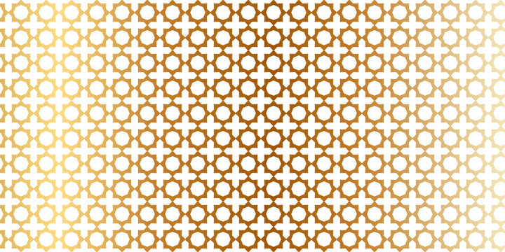 Geometric pattern. Vector geometric Arabic pattern on a white background in gold color. Background for your design. Vector EPS 10