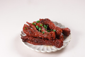 Chinese Dimsum, Steamed Chicken Feet in Bamboo Steamer.