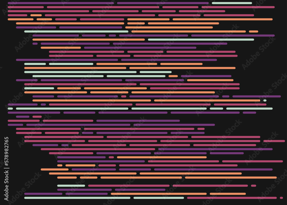 Wall mural code on screen vector illustration, flat cartoon coding lines simulation