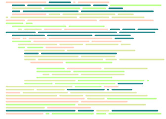 Code on screen vector illustration, flat cartoon coding lines simulation