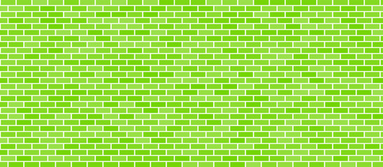 Green bricks wall. Wallpaper Background Vector illustration.