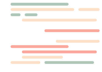 Code on screen vector illustration, flat cartoon coding lines simulation