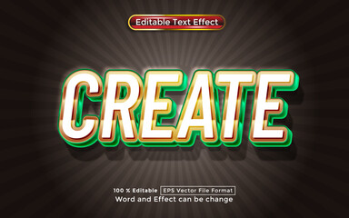 Create text editable vector text effect