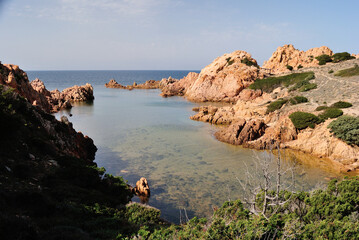 Veduta della baia e spiaggia di Cala Cruxitta 