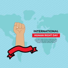 International Human right Day Banner, Template Design for Advertising text, banner, presentation, promotion banner, social media campaign post