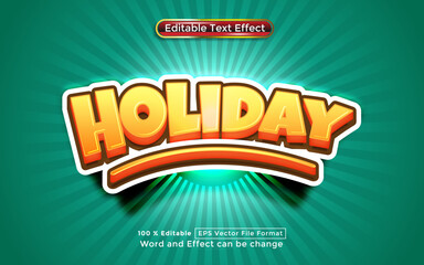 Holiday text editable vector text effect