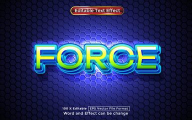 Force text editable vector text effect