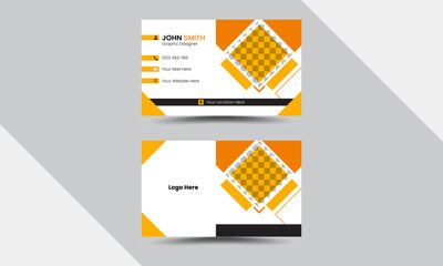 Colorful Double-Sided Modern Creative Business Card Design.