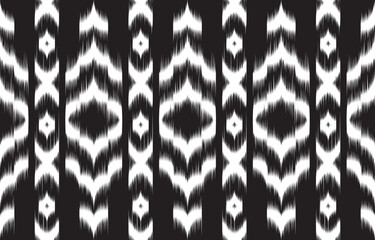 Ethnic India Ikat oriental pattern, Traditional Ethnic India seamless pattern with ikat ornament, Indian motif, floral elements design for tile pattern, carpet, background, sarong.