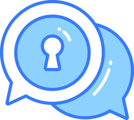 Encrypted chat vector design in modern style, premium icon
