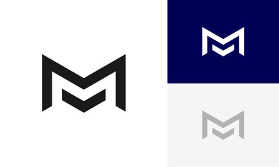 letter M initial logo design vector