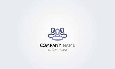 Team people icon, Person Business work symbol, group user simple logo vector illustration