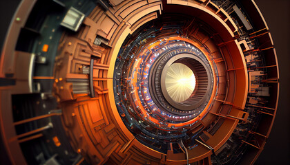 Obraz premium Part of The Large Hadron Collider.