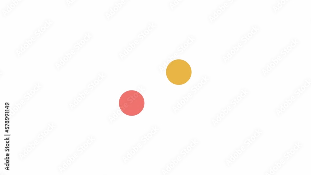 Fototapete animated two dots spinning indicator. rotation. 4k video footage with alpha channel transparency. we