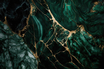 Green and Gold Marble Luxury background texture design for wedding invitation card, cover, packaging, advertasing, fashion, site. Generative ai.