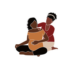 Doula an experienced medical assistant for a pregnant woman 
