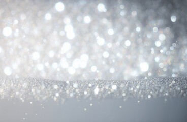 Sparkling Serenity: Embracing the Beauty of Abstract Glitter Lights in Silver and White, Generative AI.