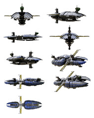 3d spaceship isolated © onay