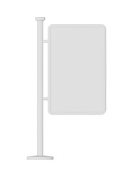 3d render blank billboard with front view