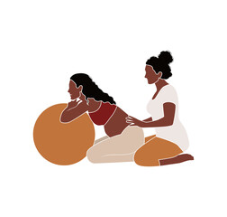 Doula an experienced medical assistant for a pregnant woman	