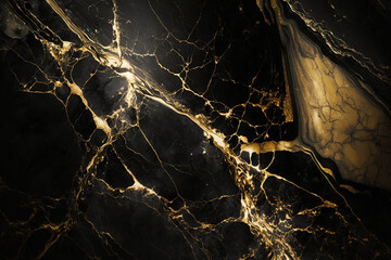 Black and Gold Marble Luxury background texture design for wedding invitation card, cover, packaging, advertasing, fashion, site. Generative ai.