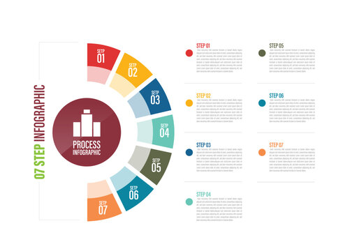 half circle Pie charts for infographics. Elements with 4, 5, 6, 7, 8, 9, 10 steps, options.
