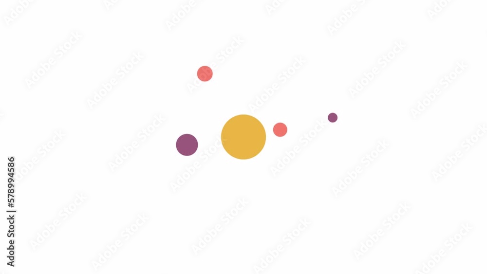 Fototapete animated random dots spin indicator. rotating in circle. 4k video footage with alpha channel transpa