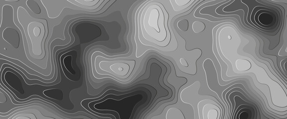 Gray paper waves abstract banner design. Abstract geometric lines pattern background with paper cut shapes.