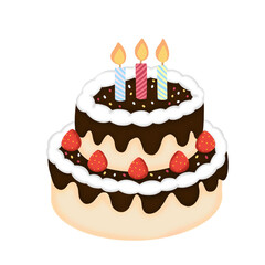 birthday cake with candles