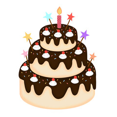 birthday cake with candles