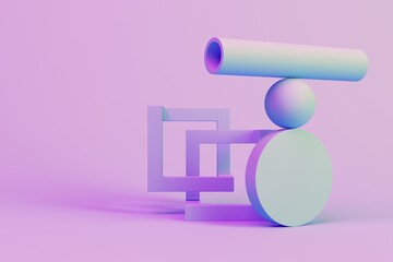 Geometric shapes in impossible balance