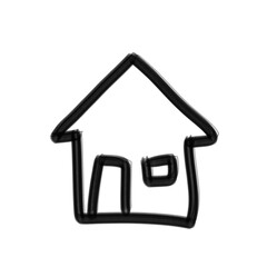 Hand drawn cartoon house icon
