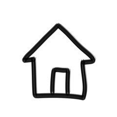 Hand drawn cartoon house icon