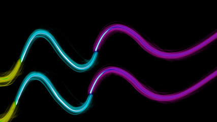 electronic Party overlay photo video effect black background Luftschlange