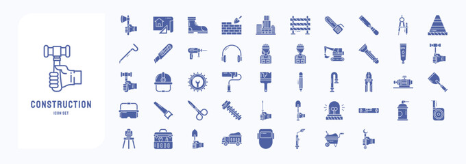 Collection of Construction tools icon set