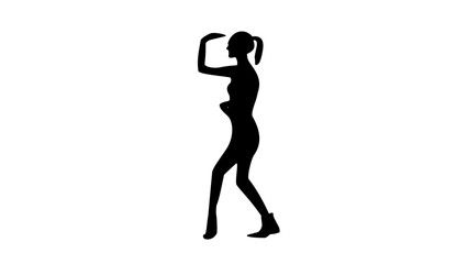 Dancer girl silhouette