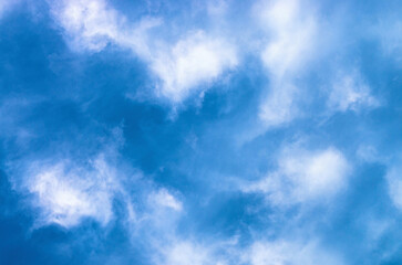 Naklejka na ściany i meble sky background with cirrus clouds
