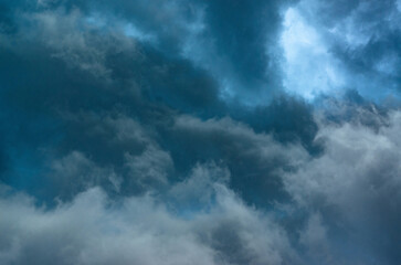 Naklejka na ściany i meble dramatic dark storm cloud shapes