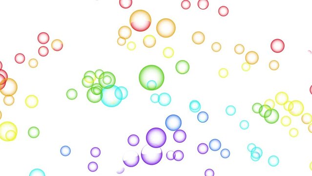 simple video animation colorful bubbles