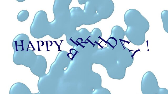simple video animation with words happy birthday